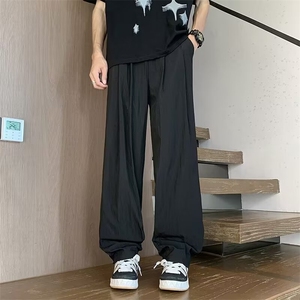 防水速干立体包边冰丝棉麻裤子男夏季薄款透气速干阔腿 KA898图片