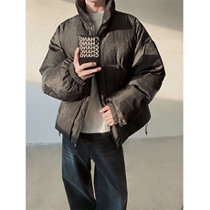 冬季廓形保暖棉服韩系休闲宽松立领蓬松面包服加厚棉衣-MY101特95，男装棉衣，电商B289