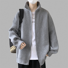 特批品质好双拉链开衫毛衣男秋冬季针织外套立领休闲情侣上衣，男装针织衫/毛衣，星座1107-1