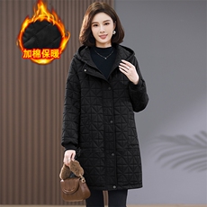 时尚加厚保暖棉衣女中长款修身显瘦外套冬季新款韩版百搭棉服，女装棉衣/棉服，韩派