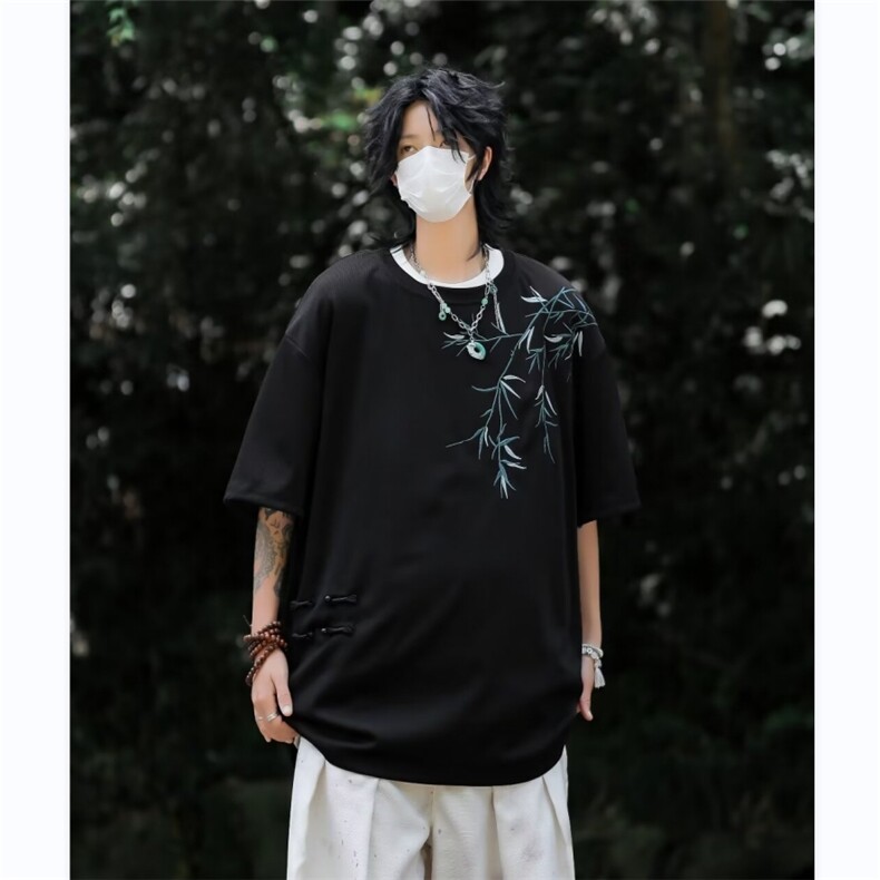 T恤男士短袖韩版潮流刺绣高街帅气百搭2024夏季ins体恤ST379-P35,男装T恤,星座412-3