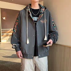 春秋季绣花外套男女同款新款美式夹克XZ102B-1-JK2521P85，男装夹克，星座102B-1