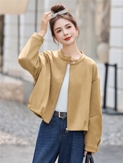 休闲短外套女小个子秋季2025新款高级感时尚减龄百搭上衣，女装短外套，浙宝029