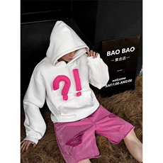 美式复古立体塞棉卫衣男春秋潮牌高街痞帅连帽衫oversize情侣外套，女装短外套，星座1005-6