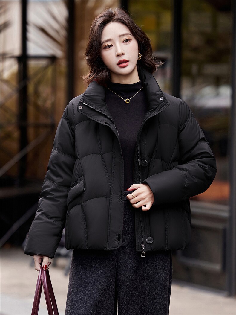 白鸭绒2025年冬季短款保暖中古风厚款新款现货大码羽绒服女,女装羽绒服,阳光伊恋