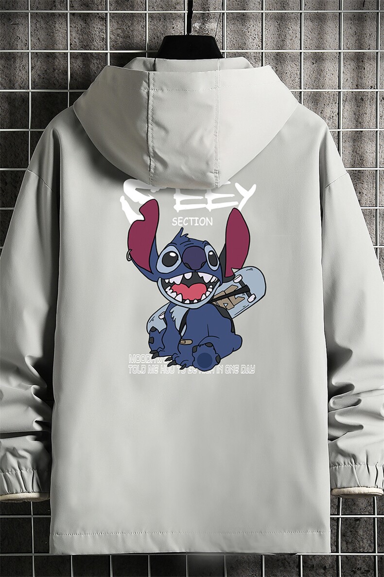 JK65038-P45连帽夹克男大码胖子棒球服上衣外套网格挂拍,男装夹克,电商A040A