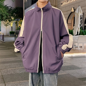 港风双面穿上衣夹克宽松落肩立领冲锋衣外套 JK907 P70图片