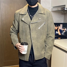 JK898-P100男士皮衣外套韩版潮流修身机车服加绒夹克男装上衣服，男装夹克，电商D310B-1