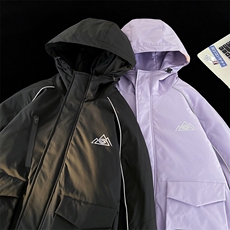 2025冬季防水防风滑雪服男加棉加厚反光条保暖时尚外套M69-P170，男装棉衣，电商A001-1