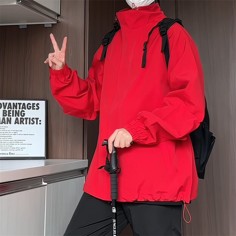 JK5002/P65春装新款个性简约纯色立领夹克男潮流飞行员上衣外套,男装夹克,电商A141