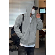 网图潮牌320g重磅华棉长袖连帽开衫卫衣外套男W24587-特P33控68，女装短外套，电商A001