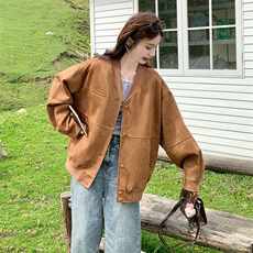 2C085-Q103P150K218秋装V领夹克外套棒球服已出货，女装短外套，2C085