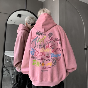 420克麂皮绒潮牌重磅连帽卫衣力推大码男XZ517A-2-JP9902-P55图片