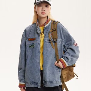H509-P69 ins百搭日系流行气质文艺新款慵懒简约潮流时尚牛仔夹克图片