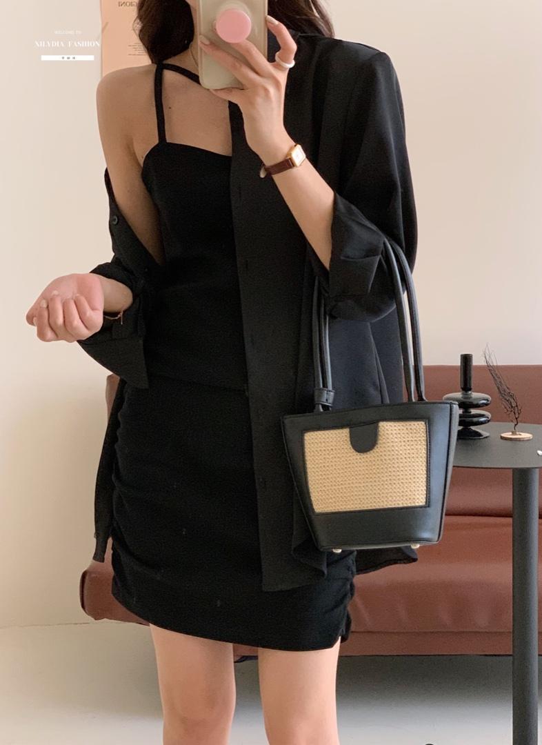 香丽迪网红chic高级感丝滑醋酸外披两件套,女装其它,香丽迪1