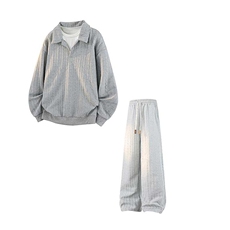 2025美式复古针织衫套装两件翻领毛衣、宽松潮牌情侣ZS2844P45，男装针织衫/毛衣，电商A128