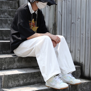 2025夏季休闲工装裤阔腿男港风潮流高街帅气新款ins长裤K5339-P35图片