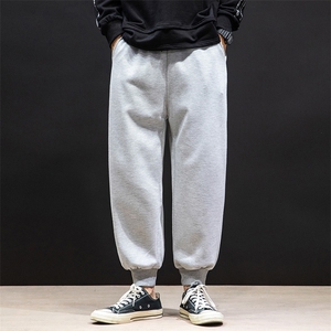 K12099-P40 加绒P50 束脚纯棉运动裤男士休闲裤大码宽松卫裤男图片