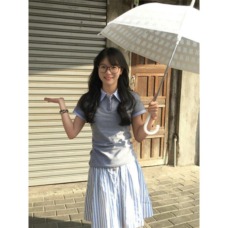 H0809-P35休闲修身夏季假两件polo衫T恤女，女装T恤，星座617A-2