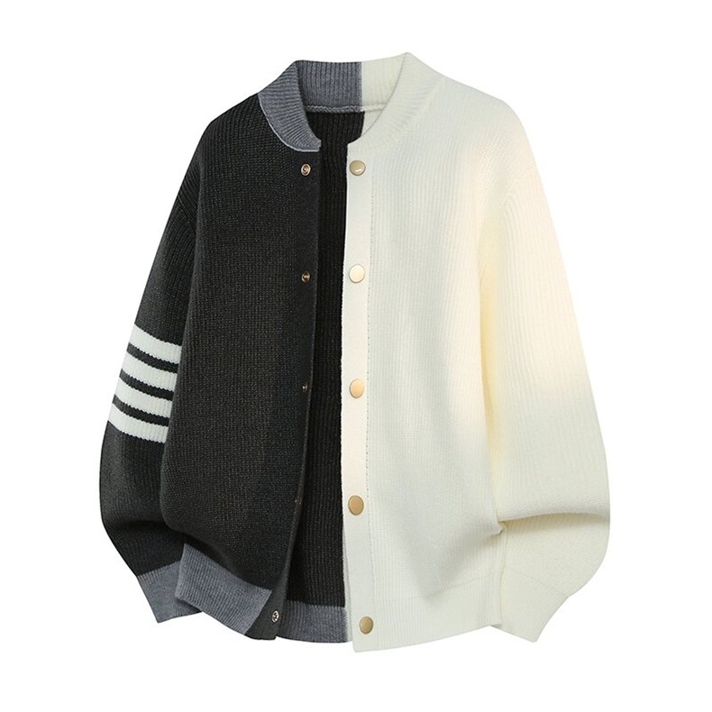 8730-P652025年秋冬新款休闲毛衣男士时尚长袖宽松针织开衫，男装针织衫/毛衣，电商A113