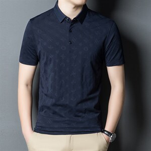 POLO衫男上衣半袖男装衣服男士体恤衫T恤潮牌休闲翻领爸爸短袖男图片