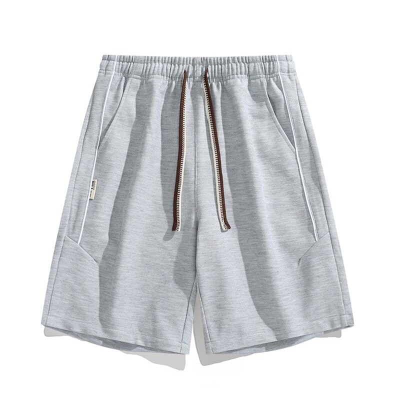 新款五分短裤男日系白底夏季休闲百搭纯色运动短裤CK2405-P27控48，男装休闲裤，星座717