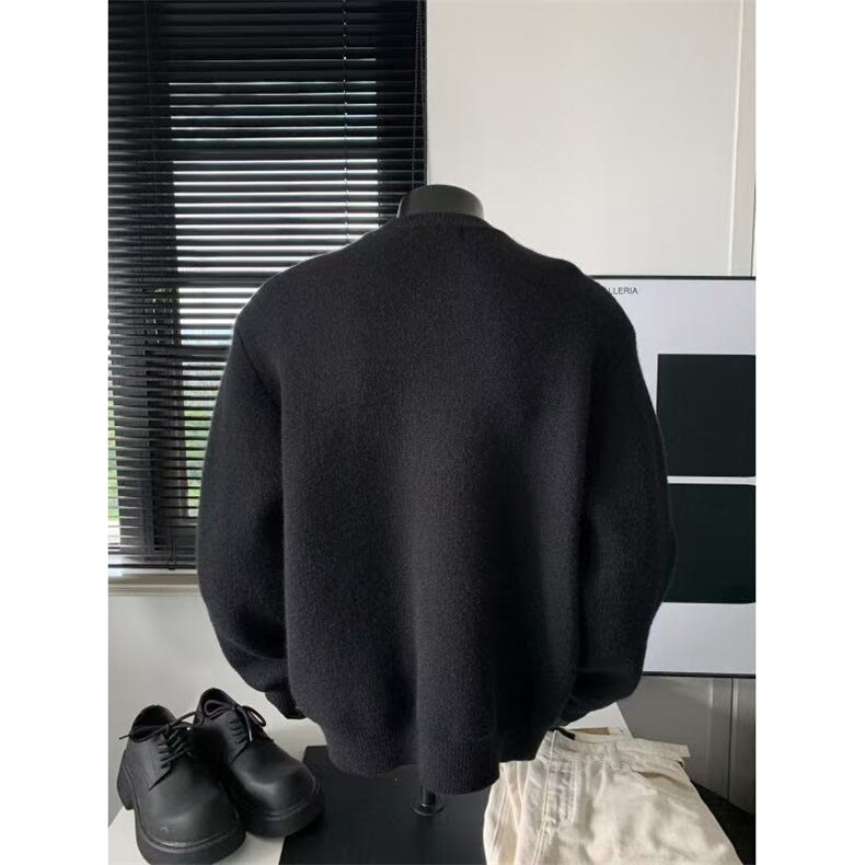 绿松石棒球服外套男春秋季新款简约针织开衫男潮M5016-P74,女装短外套,星座208-5