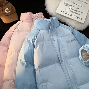 EQ356 冬季拼接撞色棉服外套男女情侣装面包服棉衣2024新款图片