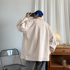 美式棒球服男春秋冬季2025新款高街oversize潮牌翻领情侣夹克外套，男装夹克，星座1008