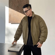 现货美式高街休闲棉衣夹克三防立领纯色户外工装加厚棉服外套，男装夹克，电商A486