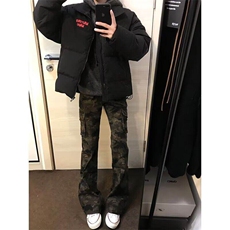 现货美式cleanfit多口袋迷彩微喇修身显高休闲工装裤LD7522-p58，男装牛仔裤，星座1008