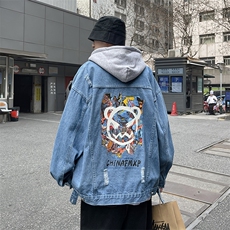 大货2023春季高街男士牛仔夹克痞帅潮流百搭外套JK774-P85，男装夹克，星座1103-3