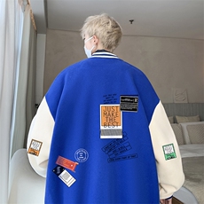 摇粒绒棒球服男大码开衫卫衣男夹克BF86121-P65，男装夹克，电商A040
