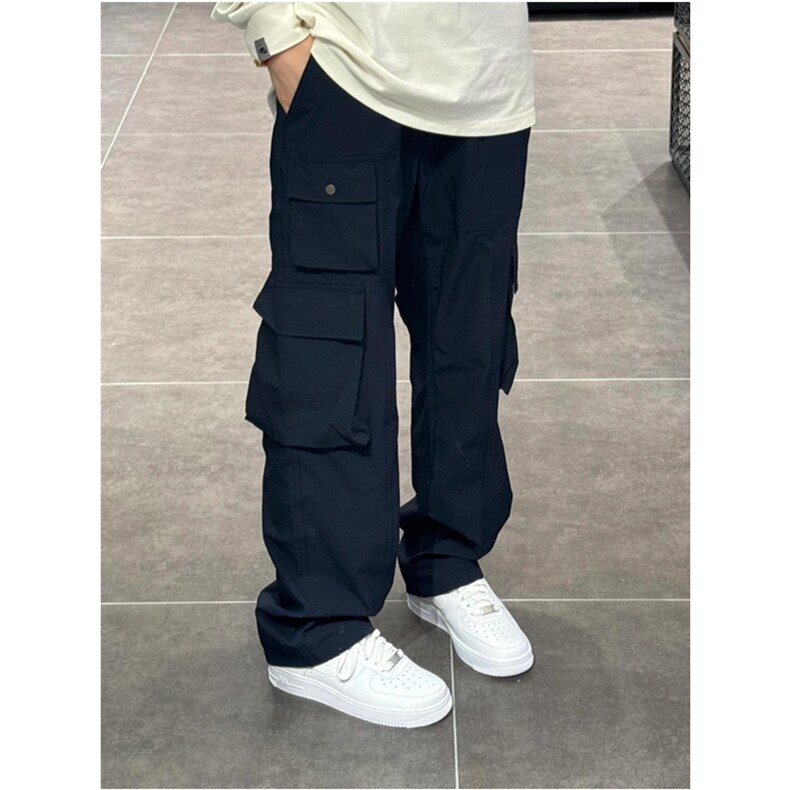藏蓝色伐木冲锋裤子男冰丝速干尼龙夏薄款藏青色工装裤KD44,男装工装外套,星座1116A（原606A-3）