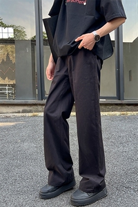 ！四季100棉%纯色四季款阔腿百搭垂感休闲裤子1229/p45图片