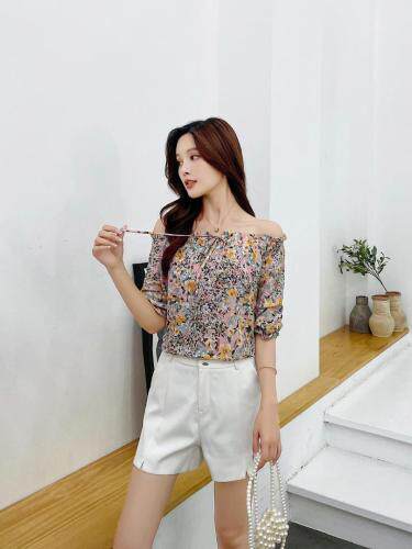 雪纺碎花小衫，女装，杰莎轩盟