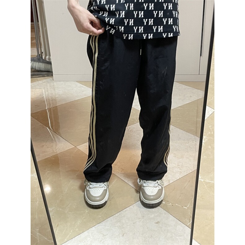 黑色条纹速干工装裤男夏季三条杠运动裤子青少年直筒裤BN02WW-P45,男装工装外套,星座1007（原301D）