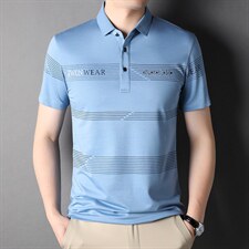 夏季新款男士翻领短袖t恤中年有领男装上衣服休闲POLO衫图片