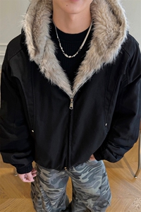 座山雕毛领连帽棉衣外套男冬加厚保暖夹克棉袄 XZ514-2-7234-P125图片