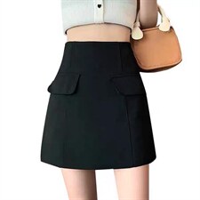 2022洋气新款港味复古短裙，其它，L·H·X