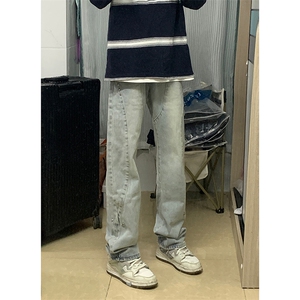 B221 美式ins高街暗黑小众个性铆钉小脚牛仔裤 LK23142-P65 控88图片