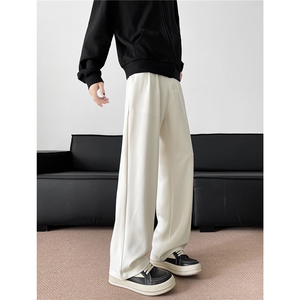 春季高个子加长西裤垂感直筒休闲裤男阔腿长裤子188cm115KZ028P55图片