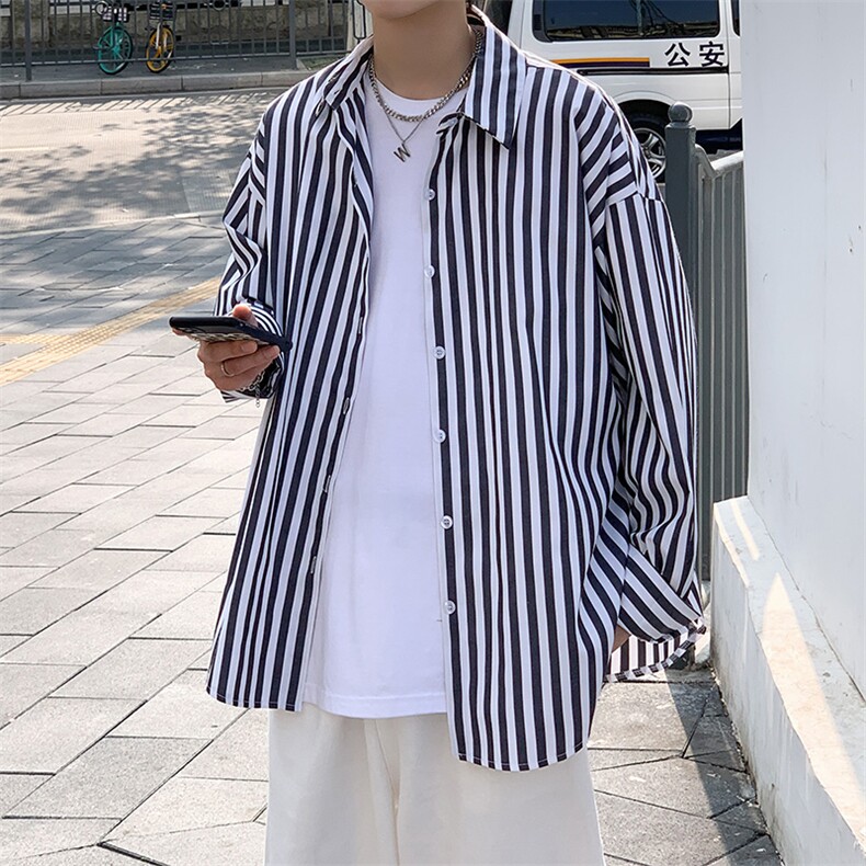 长袖衬衫男港风日系GC09P33,男装衬衫,星座1116-2