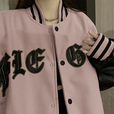 春秋新款外套韩版BF宽松百搭休闲皮绣拼接棒球服夹克C361-85，男装夹克，星座911-2(原星座613-2）