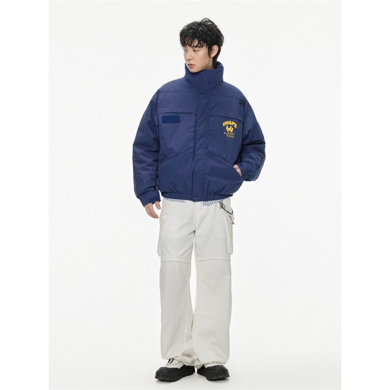 2025冬季美式潮牌立领夹克保暖羽绒服男潮牌休闲宽松羽绒服外套,男装夹克,电商A234