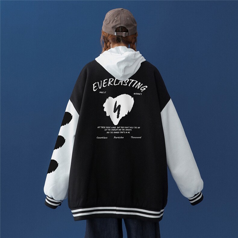 2022春装新款拼接美式复古hiphop棒球服外套夹克潮 G112 P65控88图片