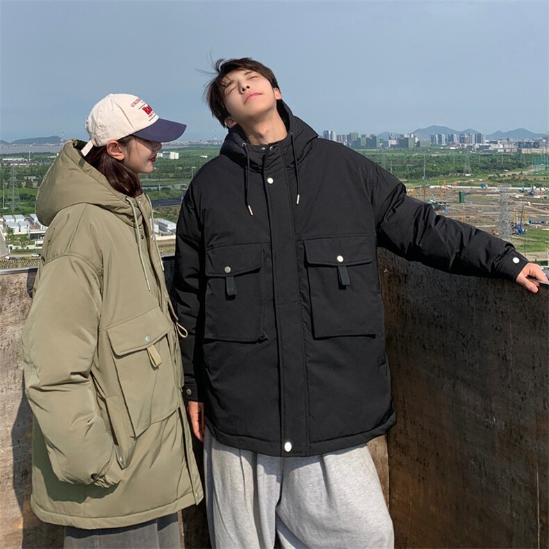秋冬季工装棉衣男加厚棉袄外套ins情侣款面包棉服M0719-P110,男装棉衣,星座308B-1