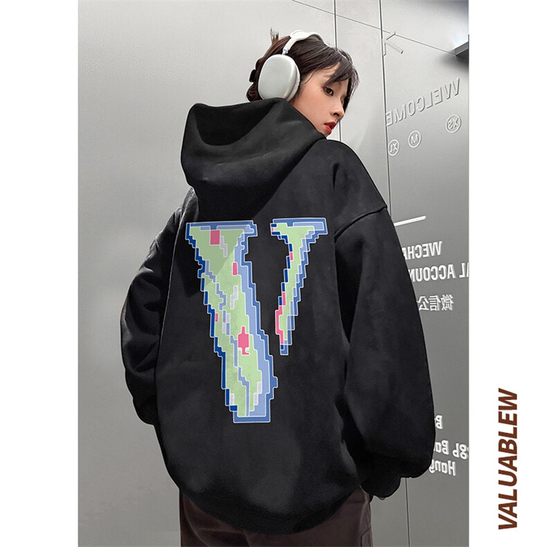 麂皮绒连帽卫衣重磅400克像素v印花JL7118-P45控78（抖音不可售）,男装卫衣,星座508（原C305）
