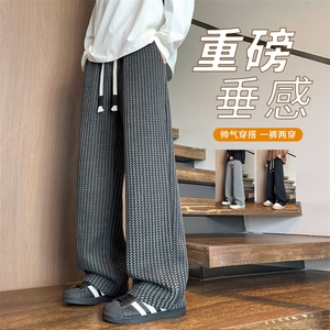 ！2025秋冬新款男士雪尼尔直筒休闲裤宽松裤WK2098特P35图片