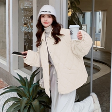 粉色菱格羽绒服冬季女2024新款韩系小个子超好看短款白鸭绒外套潮，女装羽绒服，浙宝305